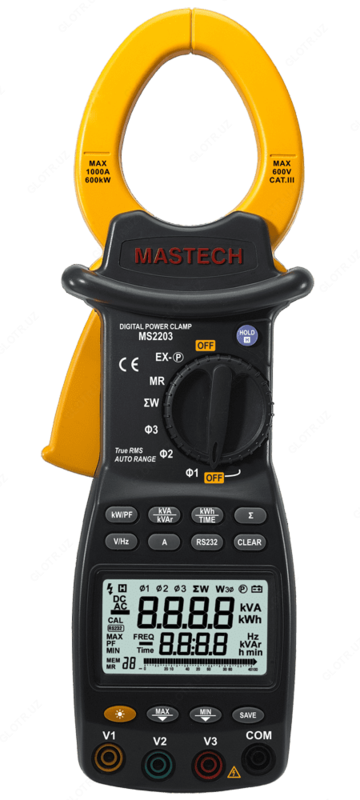 MS2203 — клещи токовые (трехфазные)