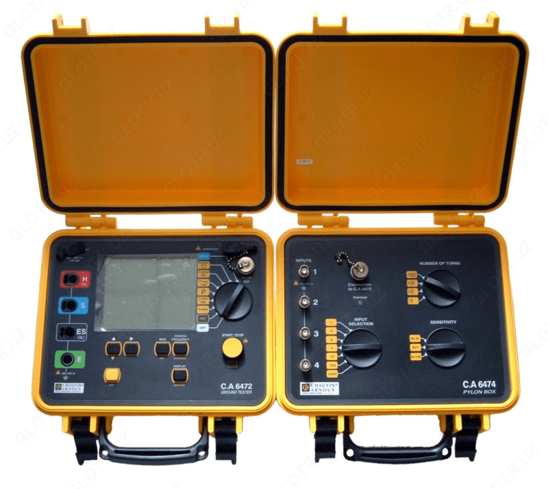 C.A 6472 + C.A 6474 - elektr uzatish minoralari uchun qarshilik va topraklama o'lchagich