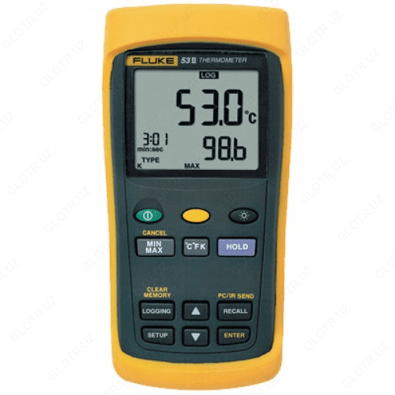 Fluke 53 II B - o'lchovlarni qayd qilish bilan bitta kanalli raqamli termometr