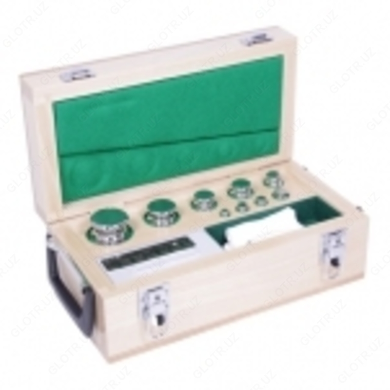 E2-1 mg-500 g - og'irliklar to'plami, aniqlik darajasi E2, vazni 1 mg dan 500 g gacha, 24 dona.