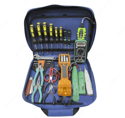 Telekommunikatsiya tarmoqlari uchun vositalar to'plami (ProsKit PK-14019B analogi)