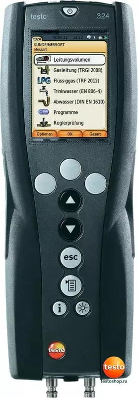 testo 324 профессиональный комплект — система тестирования газовых и гидравлических трубопроводов - от 61 426 000 сум