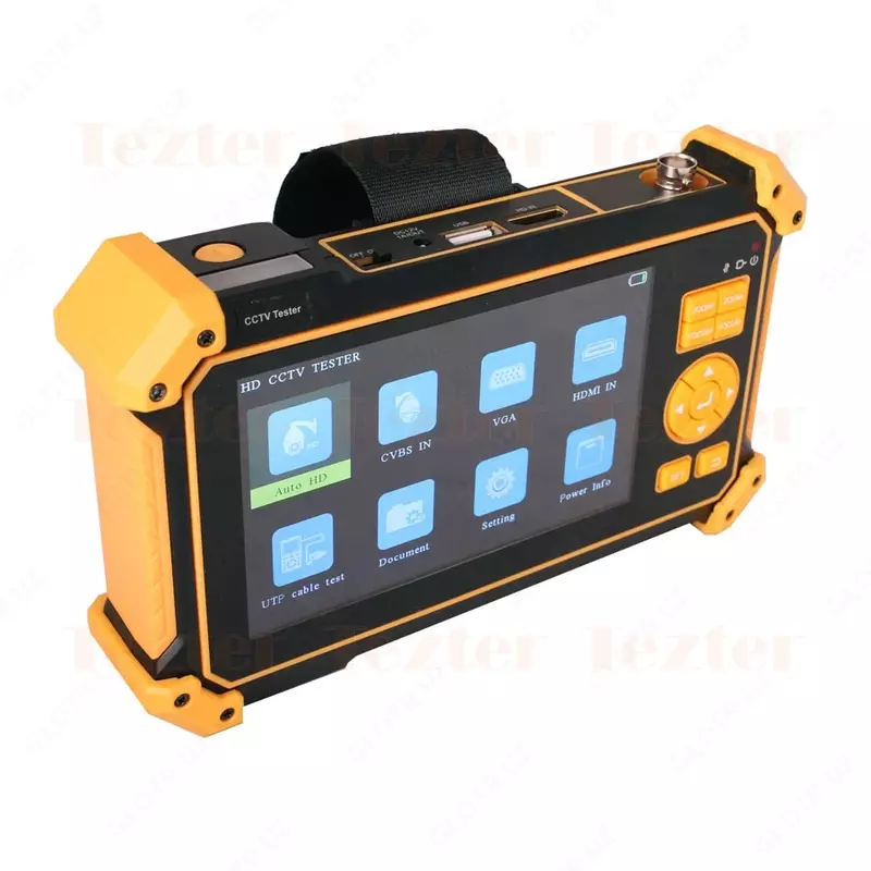 TIP-H-5 - AHD/CVI/TVI/CVBS va IP video tizimlari uchun ko'p qirrali monitor sinov qurilmasi
