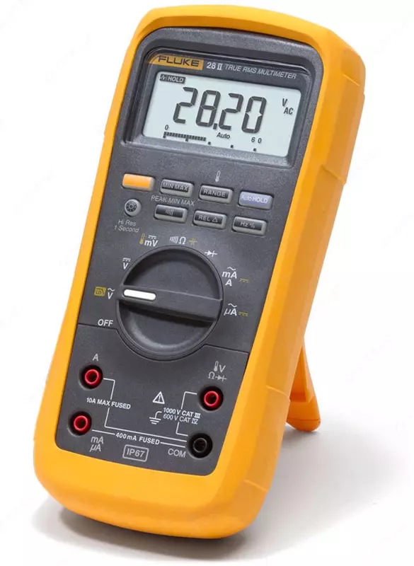 Fluke 28 II — промышленный цифровой мультиметр True-RMS со степенью защиты IP67