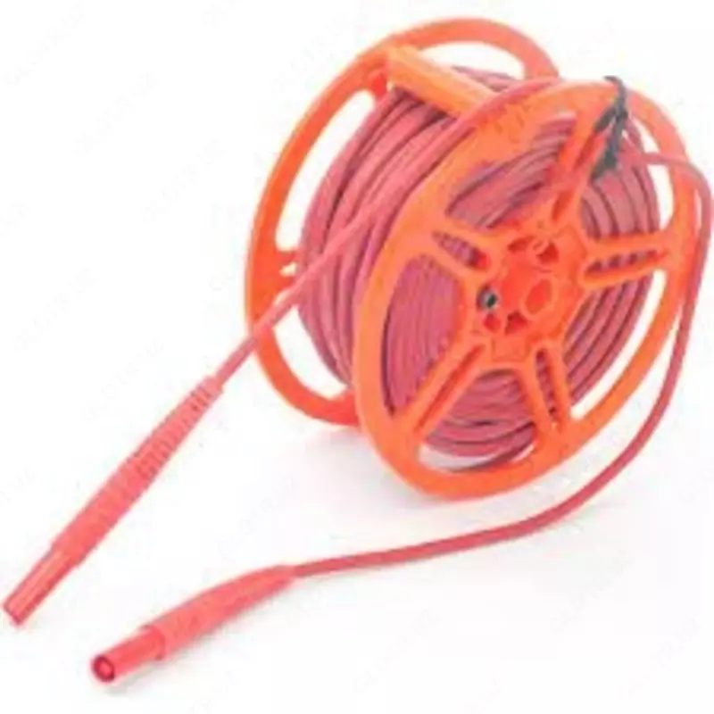 WAPRZ030REBBSZ — провод измерительный 30м на катушке с разъёмами "банан" красный