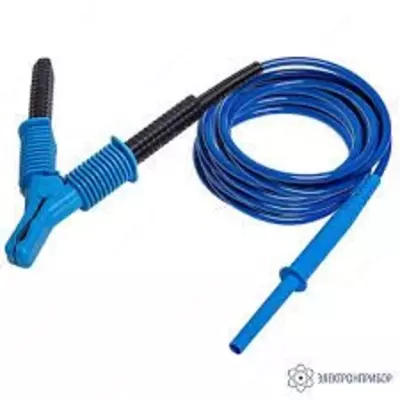 WAPRZ1X8BUKRO15KV — sinov simi 1,8 m, banan vilkasi va timsoh klipi 15 kV ko'k