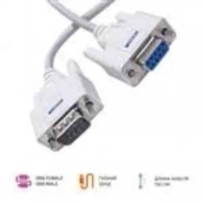 MEGEON RS232 adapter kabeli (DB9F-DB9M)