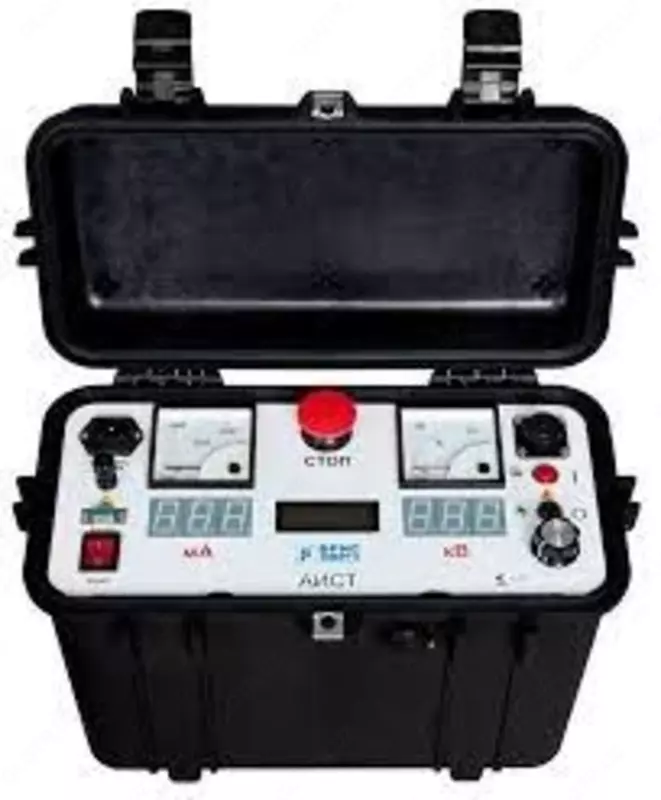 АИСТ 10 СИЗ — аппарат для испытания электрооборудования и средств индивидуальной защиты (СИЗ) в комплекте с ванночкой