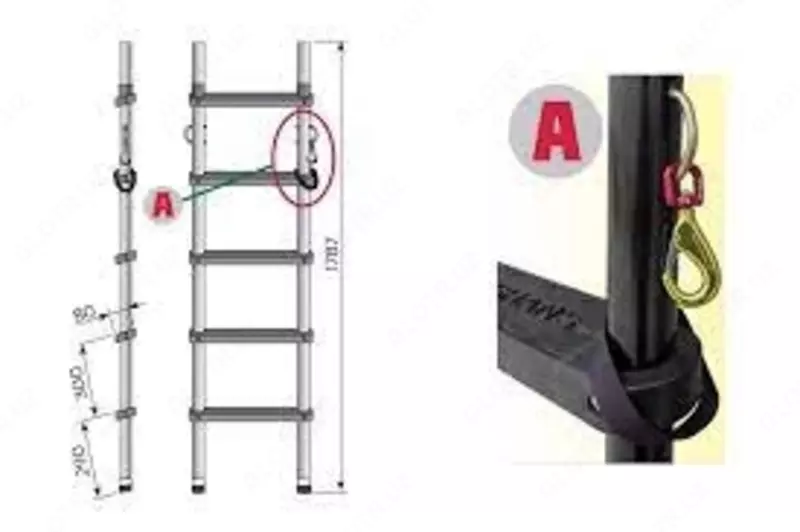 ЛУСК 1-1,75 С — лестница-стремянка универсальная стеклопластиковая электроизолирующая