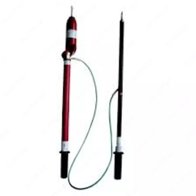 УВНУ-10 СЗ ИП (контактный крюк, резьба М12, CR123) — однополюсный указатель высокого напряжения с самопроверкой и источником питания CR123, контактным крюком, резьбой М12 (срок службы 10 лет)