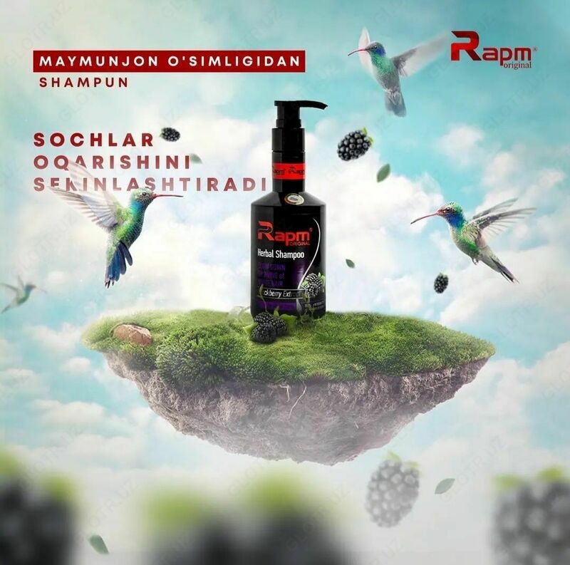 Шампунь Rapm для предотвращения выпадения волос Kasmetika.uz