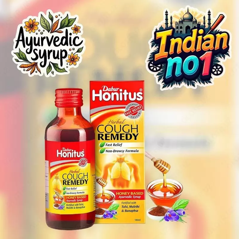 Хонитус сироп от кашля (Honitus Herbal Cough Remedy) Dabur