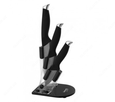 Комплект из 3 керамических ножей с подставкой	(LT 2018 SET)