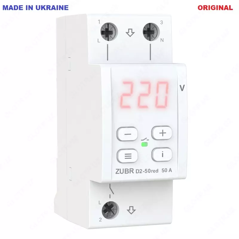 ZUBR D2-50 Red (50A) реле напряжения