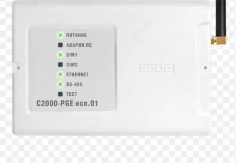 Устройство оконеченное объектовое для передачи событий с приборов системы "Орион" по сетям GSM и Ethernet С2000-PGE исп 01 - 1 391 500 сум