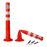   Plastik yol ustunlari (toxtash joyi tosigi) ZC-020  750 mm  aks ettiruvchi plyonka bilan (qizil/toq sariq)