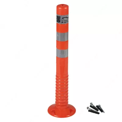  Plastik yol ustunlari (toxtash joyi tosigi) ZC-020  750 mm  aks ettiruvchi plyonka bilan (qizil/toq sariq) Chakana savdo