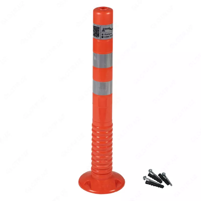  Plastik yol ustunlari (toxtash joyi tosigi) ZC-020  700 mm  aks ettiruvchi plyonka bilan (qizil/toq sariq) - 