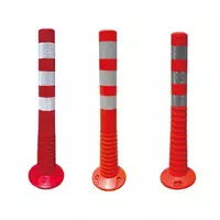   Plastik yol ustunlari (toxtash joyi tosigi) ZC-020  700 mm  aks ettiruvchi plyonka bilan (qizil/toq sariq)