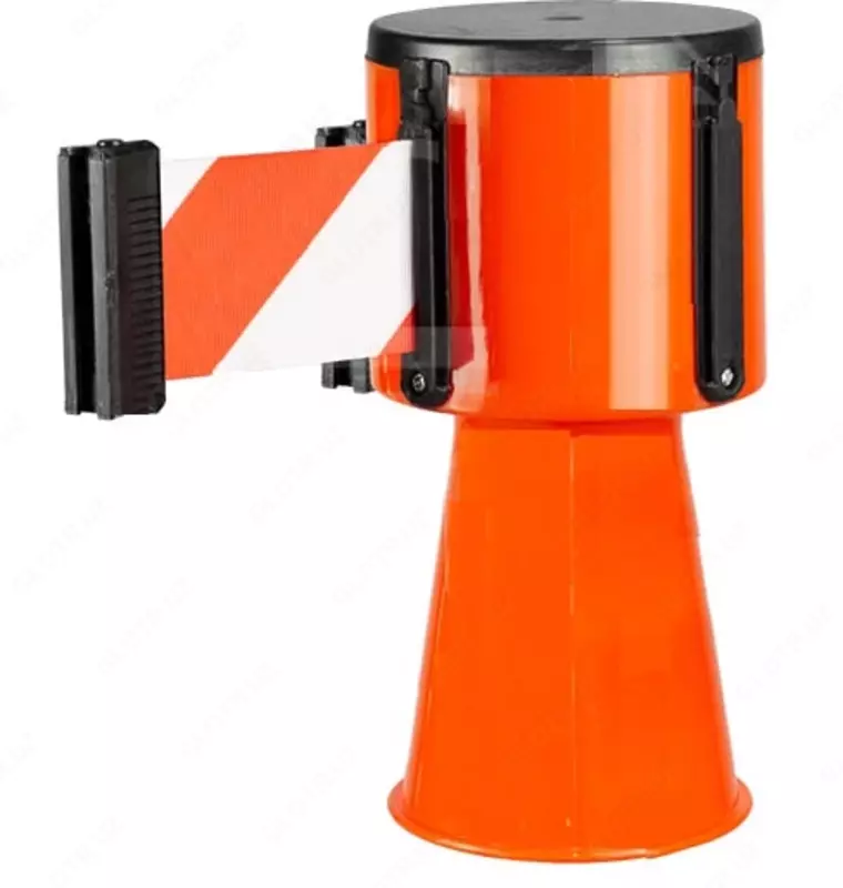  5 m yigiladigan tosiq lentasi bilan yol konusi biriktirmasi (qizil va oq) - 