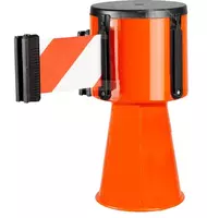  5 m yigiladigan tosiq lentasi bilan yol konusi biriktirmasi (qizil va oq) - 