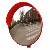 Дорожное сферическое зеркало с козырьком 80 см