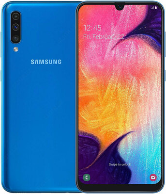 Samsung A505 (ko'k) + quti, shisha
