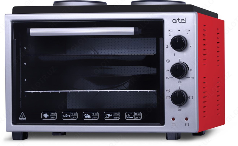 Мини-духовка Artel MD - 3614 с электроплитой, красная