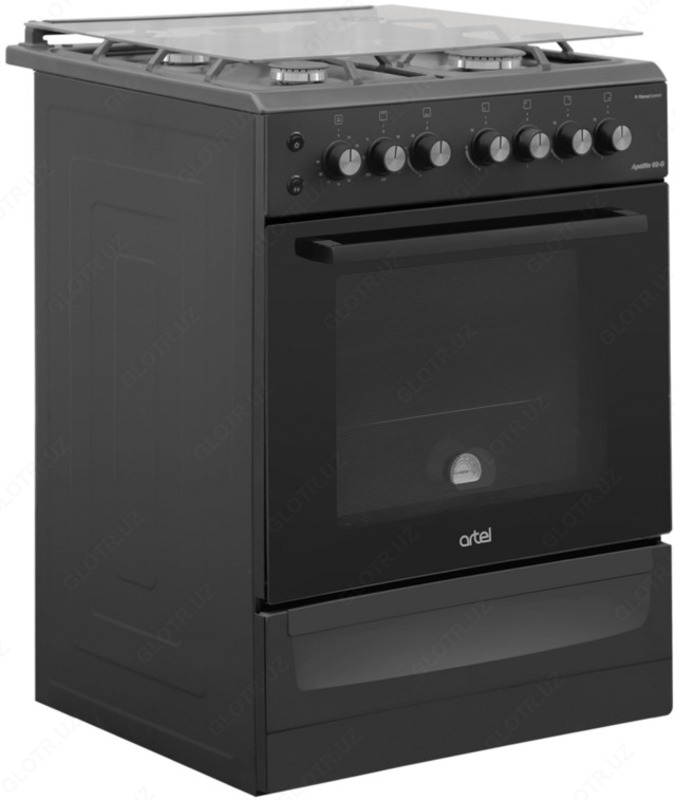 Gaz plitasi Artel Apetito 02-G Mat-Black, quyma temir