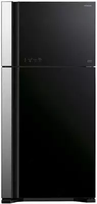Бытовой двухкамерный холодильник "Hitachi R-VG660PUC3 GВК" (Черное стекло)