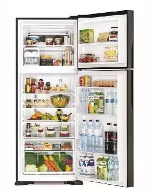 Бытовой двухкамерный холодильник "Hitachi R-VG660PUC3 GGR" (Cерое стекло)