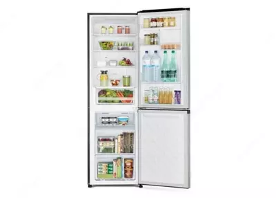 Бытовой двухкамерный холодильник "Hitachi R-BG410PUC6 GS" (Серое стекло)