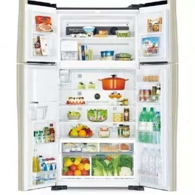 Бытовой двухкамерный холодильник "Hitachi R-W660PUC3 GGR" (Серое стекло)