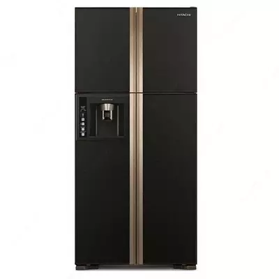 Ikki kamerali maishiy muzlatgich "Hitachi R-W660FPUC3X GGR" (Kulrang shisha)