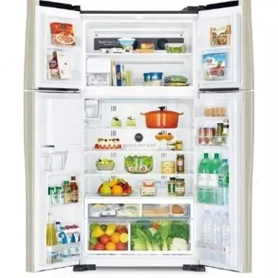 Бытовой двухкамерный холодильник "Hitachi R-W720PUC1 GGR" (Серое стекло)