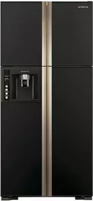 Бытовой двухкамерный холодильник "Hitachi R-W720FPUC1X GBK" (Черное стекло)