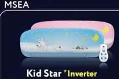Кондиционер "Midea WELKIN Kids Star inverter" (12) Голубой/Розовый