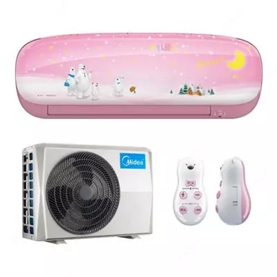 Кондиционер "Midea WELKIN Kids Star inverter" (12) Голубой/Розовый