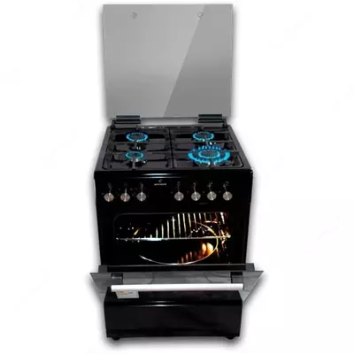 Газовая плита "BECKER 6060M4/B" (Черная)