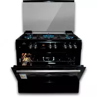 Газовая плита "BECKER 6090M7/В" (Черная) HOMETECH