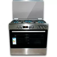 Газовая плита "BECKER 6090M8/HI" (Стальная) HOMETECH