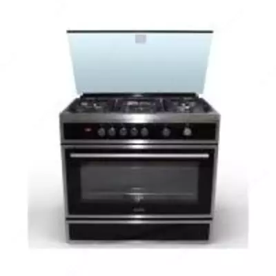 Газовая плита "DELUSSO OGE-9050 SMP LED" (Черная)