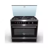 Газовая плита "DELUSSO OGE-9050 SMP LED" (Черная)