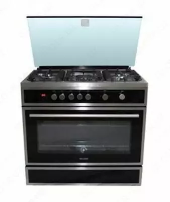 Газовая плита "DELUSSO OGE-9050 SMP LED" (Черная)