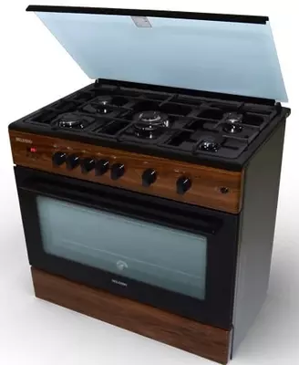 Газовая плита "DELUSSO WOODEN T9511T6" (Под дерево)