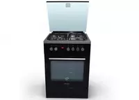 Газовая плита "DELUSSO Y6411T1 INOX" (Черная)