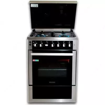 Газовая плита "DELUSSO OGE6040DT" (Черная/стальная)