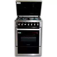 Газовая плита "DELUSSO OGE6040DT" (Черная/стальная)