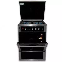 Газовая плита "DELUSSO OGE6040DT" (Черная/стальная) Только в розницу