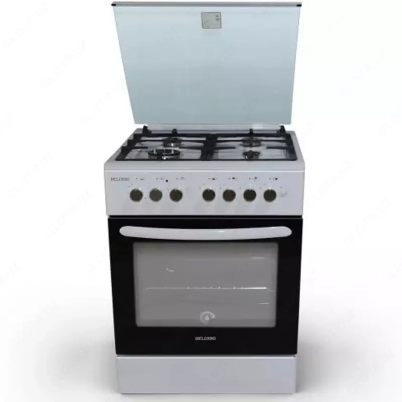 Газовая плита "DELUSSO T6411T6" (Белая)